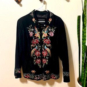 Avanti Genuine Suede Embroidered Leather Jacket